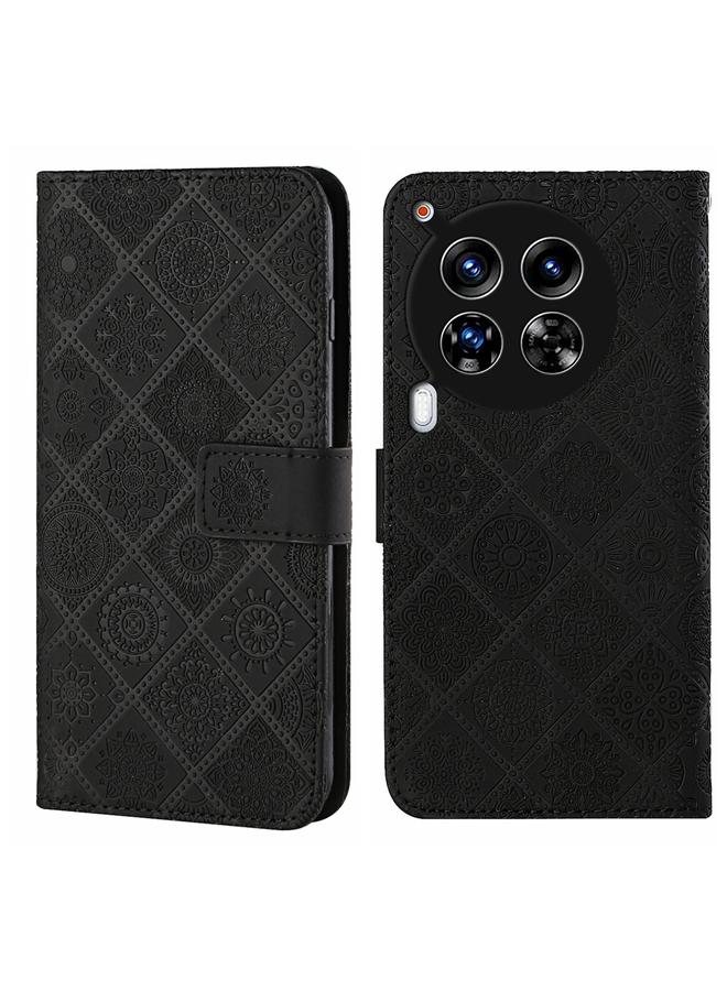 The Bros Case For Tecno Camon 30 4G / 5G Ethnic Style Embossed Pattern Leather Phone Case