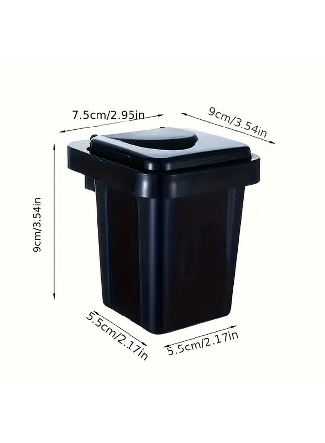 Dual Compartment Wall Mounted Trash Can and Ashtray Green Durable Plastic for Home Office - Image 3