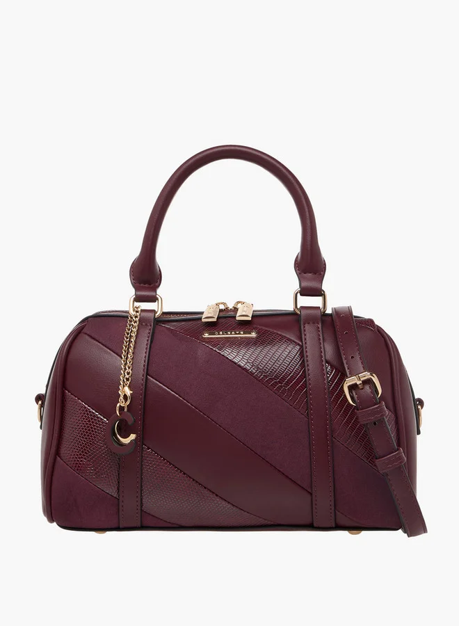 Celeste Panelled Tote Bag with Detachable Strap and Zip Closure