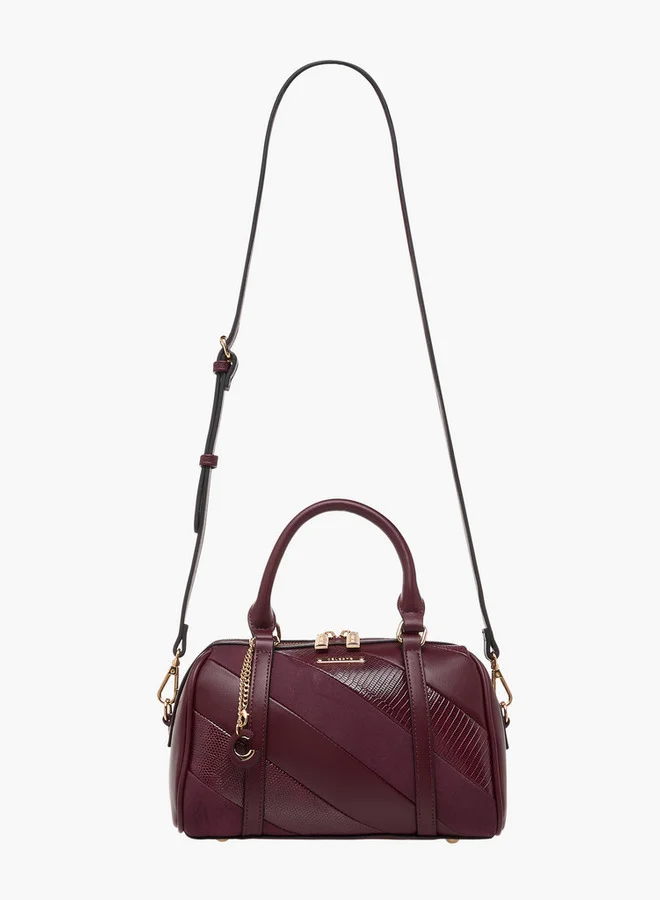 سيليست Panelled Tote Bag with Detachable Strap and Zip Closure