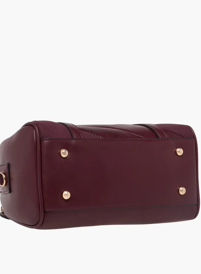 سيليست Panelled Tote Bag with Detachable Strap and Zip Closure