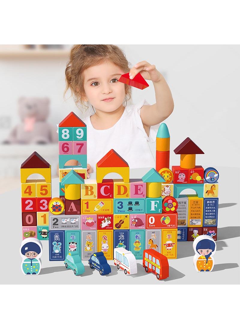 Y&D Children's Creative Assembled Wooden Building Blocks Early Education Educational Toys  - Image 1