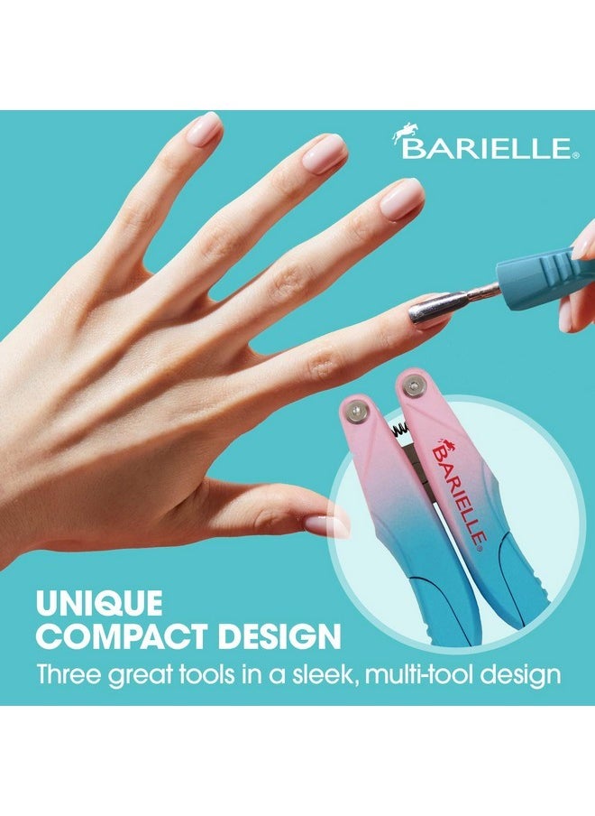 BARIELLE Clever Collapsing Cuticle Nipper - A Unique Professional Cuticle Pusher, Cuticle Cutter & Cuticle Clippers Multitool  - Image 3