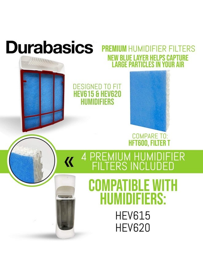 Durabasics Filter Replacements for Honeywell Filter T - 4 Pack - for HEV615 & HEV620 - Compatible with HFT600 Honeywell Humidifier Filter, HFT600, Filter HFT600 & Honeywell Humidifier Filter T - Image 4