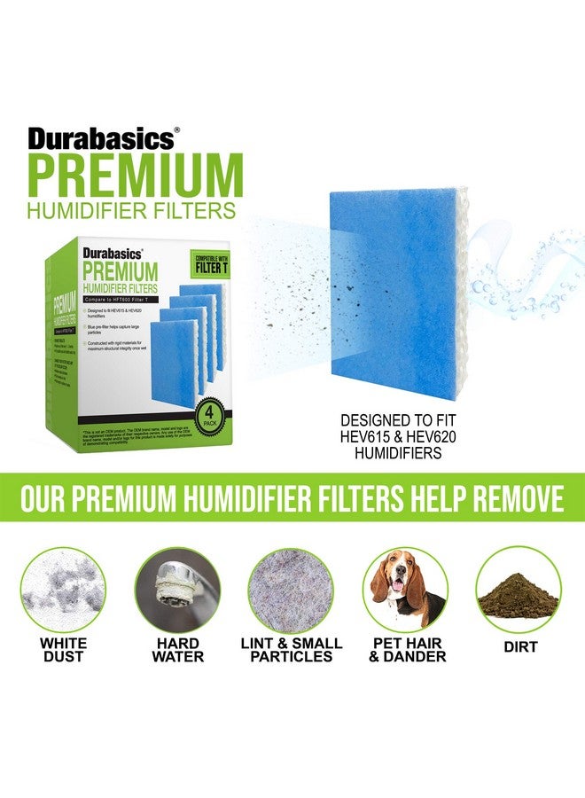 Durabasics Filter Replacements for Honeywell Filter T - 4 Pack - for HEV615 & HEV620 - Compatible with HFT600 Honeywell Humidifier Filter, HFT600, Filter HFT600 & Honeywell Humidifier Filter T - Image 3