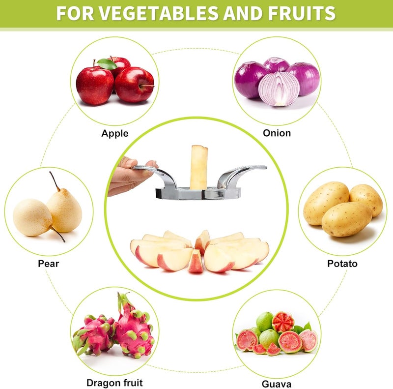 LIIGEMI Apple Slicer,12-Slices Stainless Steel Cutter，Heavy Duty Stainless Steel Apple Cutter and Divider， Anti-slip Handle，Gifts for Mom， Easy to Use. - Image 3