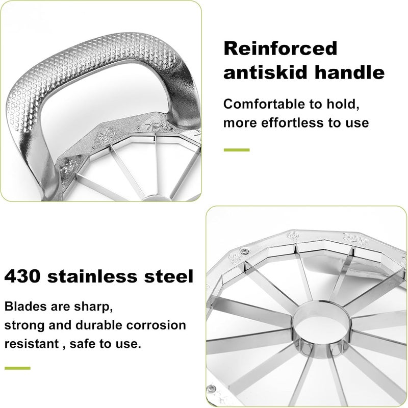 LIIGEMI Apple Slicer,12-Slices Stainless Steel Cutter，Heavy Duty Stainless Steel Apple Cutter and Divider， Anti-slip Handle，Gifts for Mom， Easy to Use. - Image 5