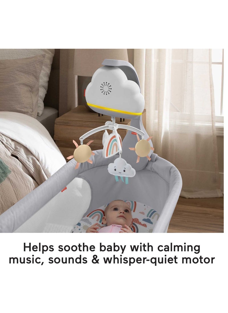 Fisher-Price Rainbow Showers Bassinet to Bedside Mobile Tabletop Soother and Nursery Sound Machine for Newborn Baby to Toddler  - Image 4