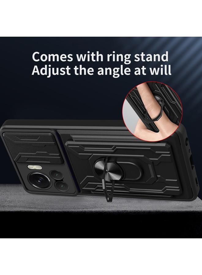 اس-توب جراب لهاتف Motorola Edge 30 Ultra 5G / Moto X30 Pro، جراب هاتف منزلق من مادة TPU + PC مع فتحة بطاقة - Image 5