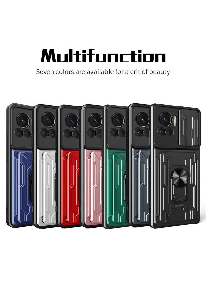 اس-توب جراب لهاتف Motorola Edge 30 Ultra 5G / Moto X30 Pro، جراب هاتف منزلق من مادة TPU + PC مع فتحة بطاقة - Image 2