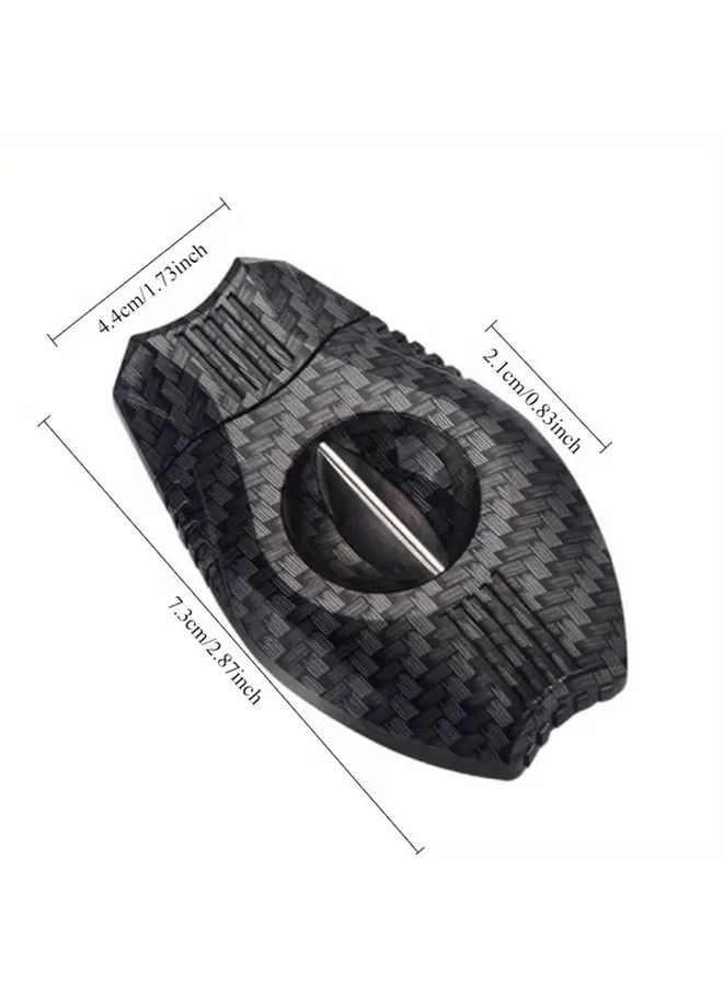 Wind Knife Stainless Steel Self Sharpening V Cut Cigar Scissors Portable Trimmer For Travel - Image 3