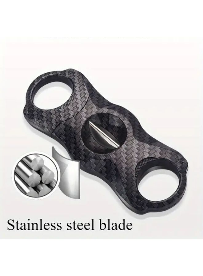 Wind Knife Stainless Steel Self Sharpening V Cut Cigar Scissors Portable Trimmer For Travel - Image 2