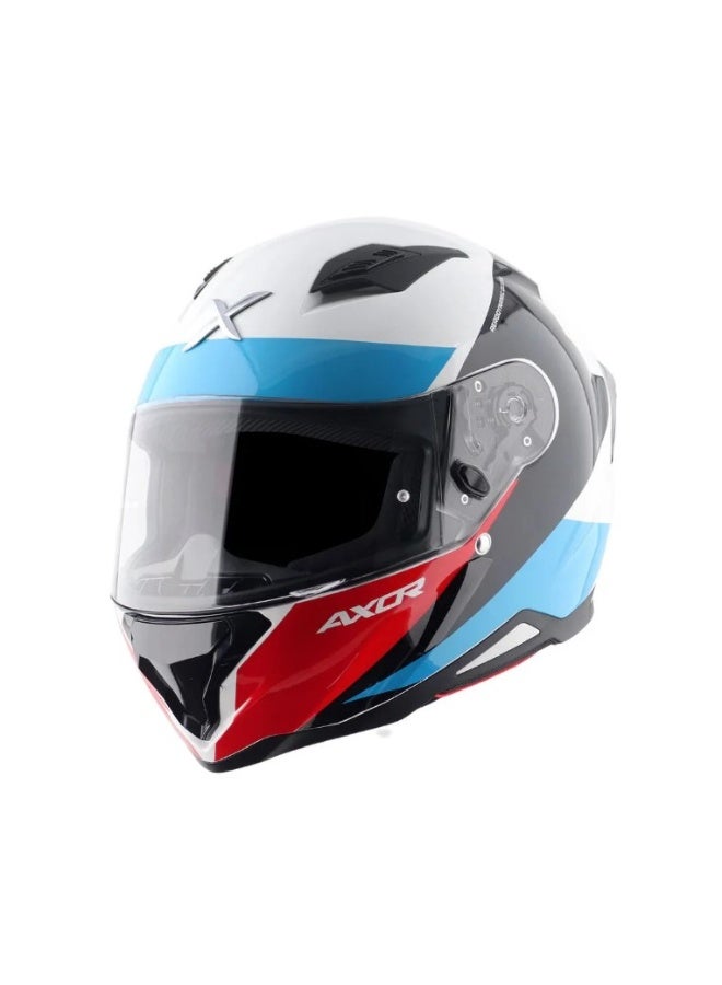 AXOR HUNTER TURBO WHITE RED Helmet - Image 2