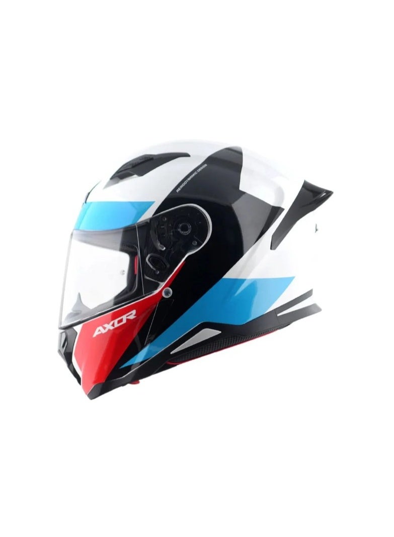 AXOR HUNTER TURBO WHITE RED Helmet - Image 1