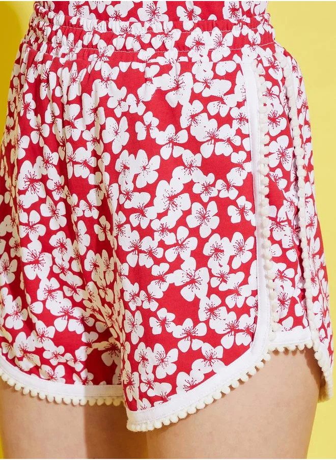 نو- ڤو All Over Floral Print Shorts by Styli