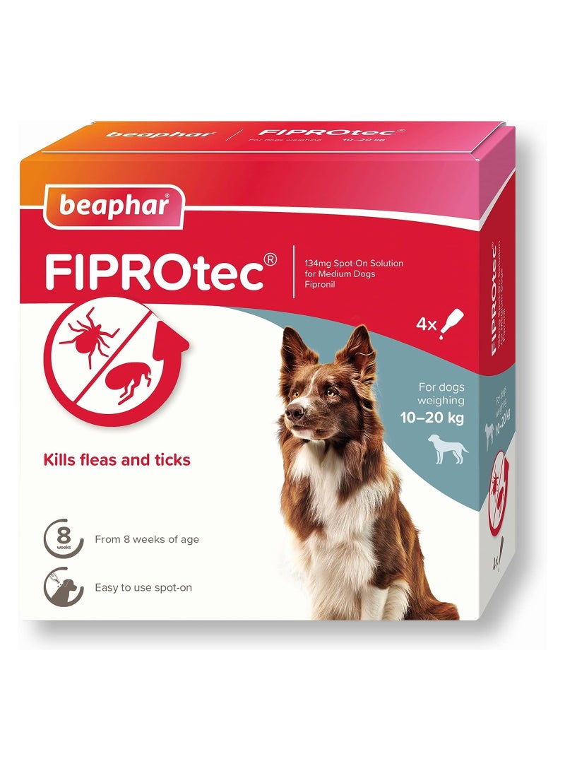 بيفار فيبروتيك سبوت أون للكلاب المتوسطة 4 ماصة 134 مجم - Image 1