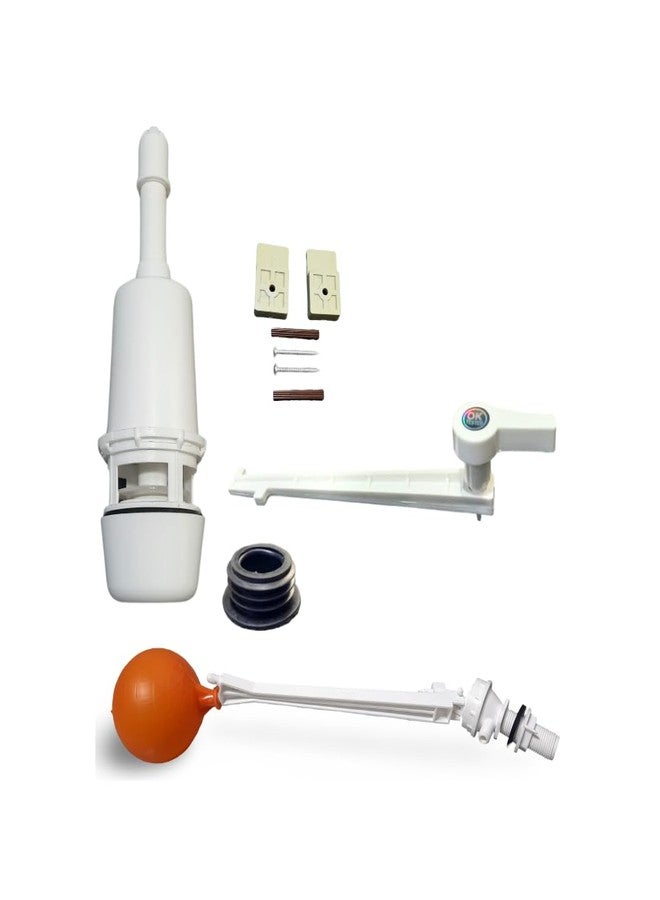 Rseindia® Repairing kit for cistern flush tank|Syphon Kit Full Set for Single Flush Cistern Tank | PVC | Maintenance-Free | Easy Installation | Long-Lasting Quality - Image 1