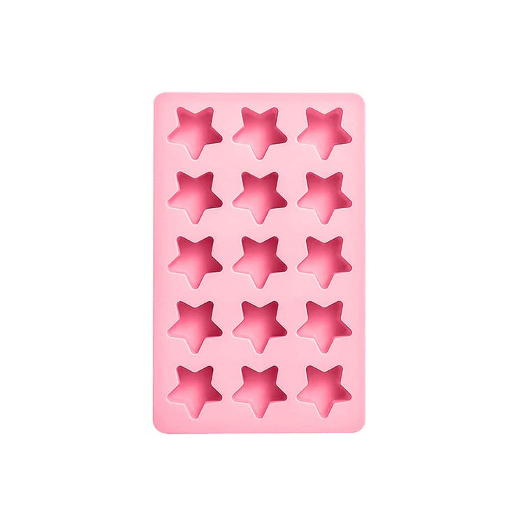 MayeBridge Cute Ice Cube Trays Silicone Chocolate Mold Wax Melt Molds Easy Release Ice Trays Non-Stick Chocolate Soap Pudding Jello Ice Cube Tray (Star) - Image 2