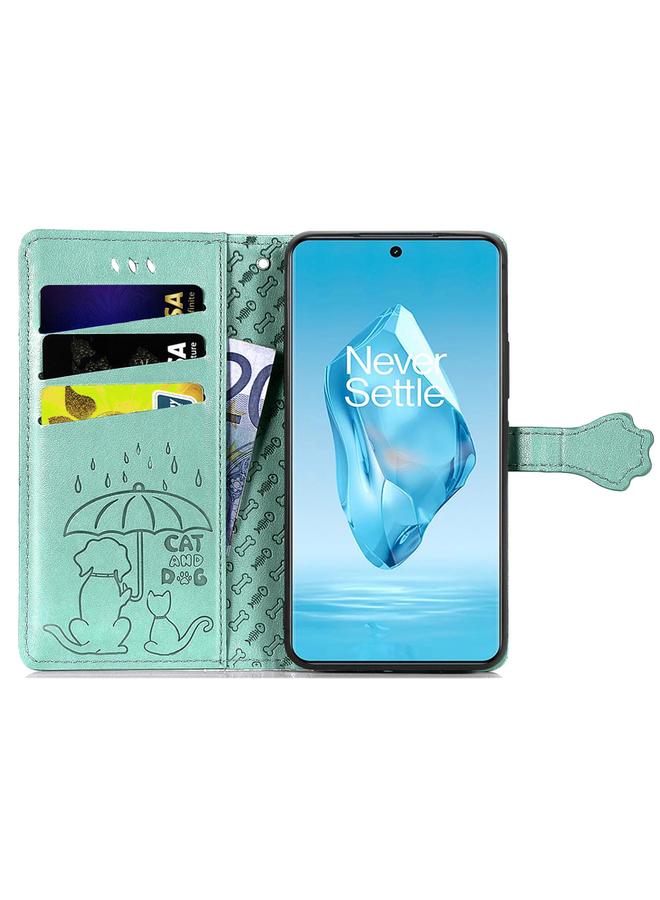 S-TOP Case For OnePlus 12R Cat and Dog Embossed Leather Phone Case - Image 3