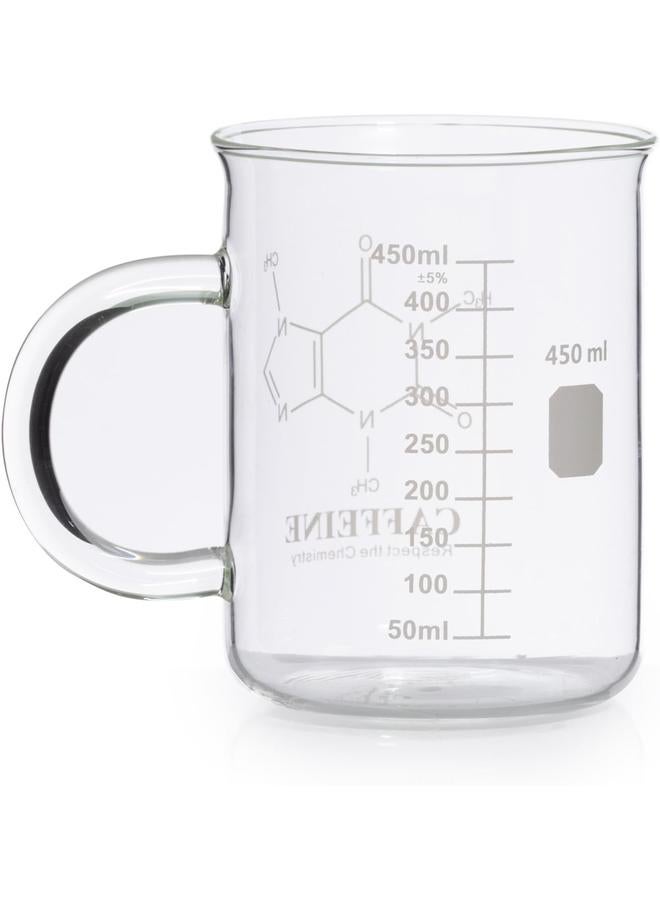 Bluejw Caffeine Beaker Mug, Caffeine Molecule Mug - Chemistry Mug 16 oz Borosilicate Glass Coffee Mugs with Handle and Measuring for Coffee, Latte, Tea or Hot and Cold Beverage - Tea Coffee Mug - Image 2