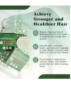 Kitsch Kitsch Rosemary & Biotin Bar Set for Thinning Hair - 2pc Volume and Conditioner Bars for Hair Growth & Thickening, Paraben Free  - Image 2