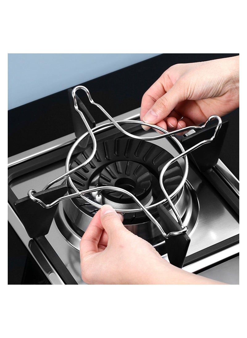 Generic - Gas Stove Top Chrome Iron Wok Ring Non Slip Stove Rack Universal for Kitchen and Camping Pot Holder Gas Cooktop Range Pan Burner Grate Support Stand for Gas Hob Accessories - Image 1