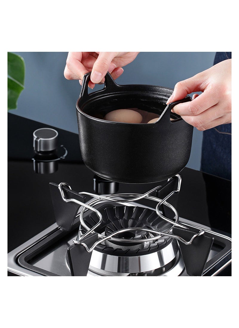 Generic - Gas Stove Top Chrome Iron Wok Ring Non Slip Stove Rack Universal for Kitchen and Camping Pot Holder Gas Cooktop Range Pan Burner Grate Support Stand for Gas Hob Accessories - Image 1