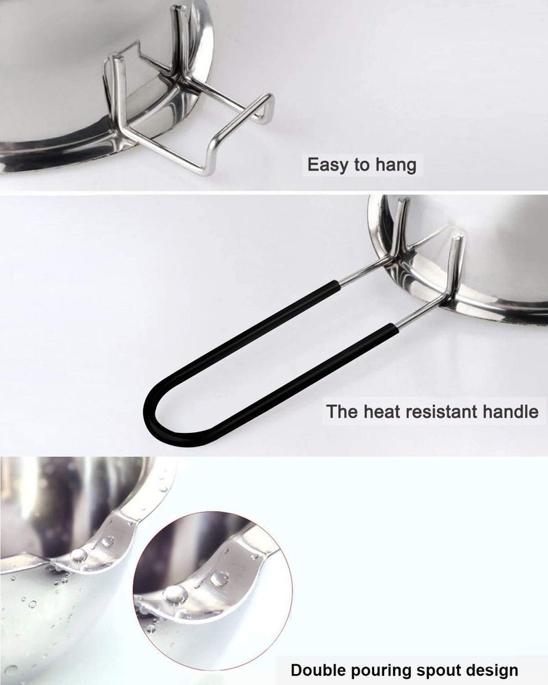 SONGZIMING 600ML Stainless Steel Double Boiler Pot with Heat Resistant Handle For Melting Chocolate, Butter,Candle and Soap Making - Image 3