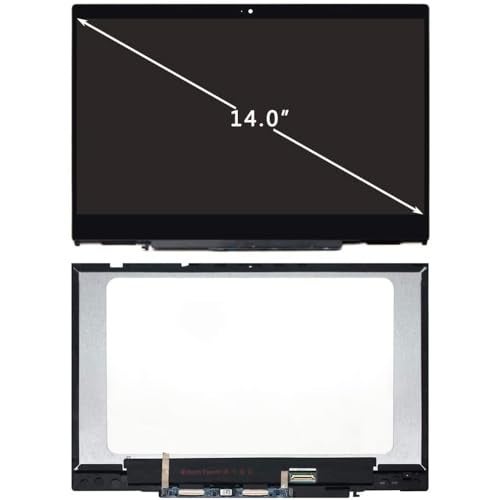 NBPCLCD Screen Replacement P/N:L20555-001 L20553-001 for HP Pavilion X360 14M-CD0001DX 14M-CD0003DX 14M-CD0005DX 14M-CD0006DX 14“ 1080p LCD Display Touch Screen Assembly Digitizer Control Board Bezel - Image 1