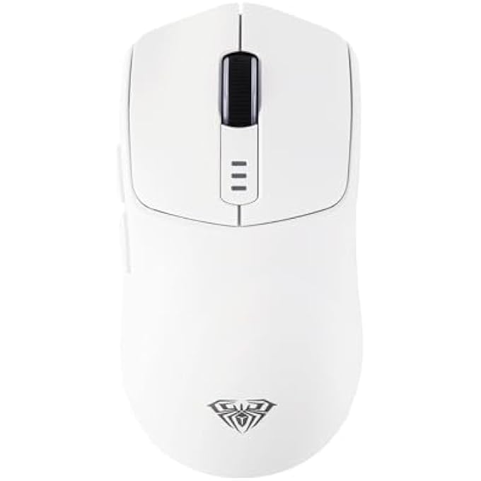 AULA SC580X WIRELESS MOUSE, ERGONOMIC GAMING MOUSE, WITH ADJUSTABLE 10000 DPI, BT 5.0/2.4GHZ/WIRED CONNECTIONS, 6 BUTTONS, 500MAH BATTERY FOR WIN/MAC/PC/LAPTOP (WHITE) - Image 1