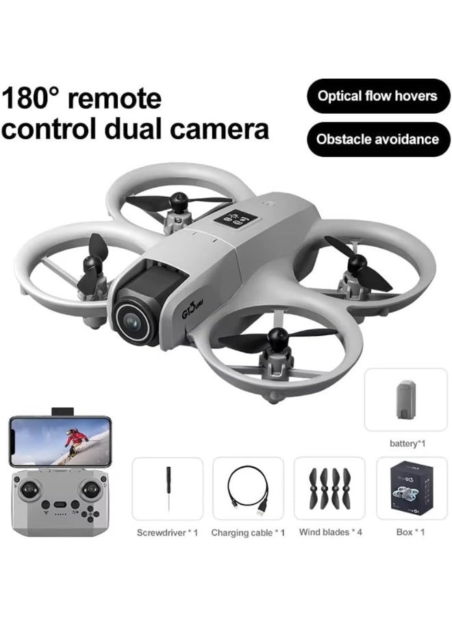 DKH Mini Drone with Dual Cameras, 180° ESC Lens, Obstacle Avoidance, Optical Flow Hovering, 68g Lightweight, Multicolor - Image 2