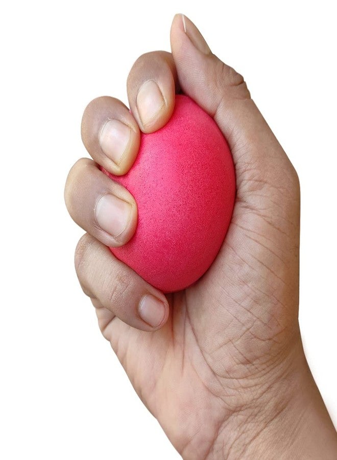 SREE FOAMS كرة تمارين اليد للعلاج الطبيعي من SREE FOAMS، مصنوعة من البولي يوريثان الناعم غير اللاصق / للتدليك واليوغا للأصابع والمعصم وتقوية اليد وإعادة التأهيل والتهاب المفاصل (أصفر، أحمر، أزرق 6 سم) - Image 5