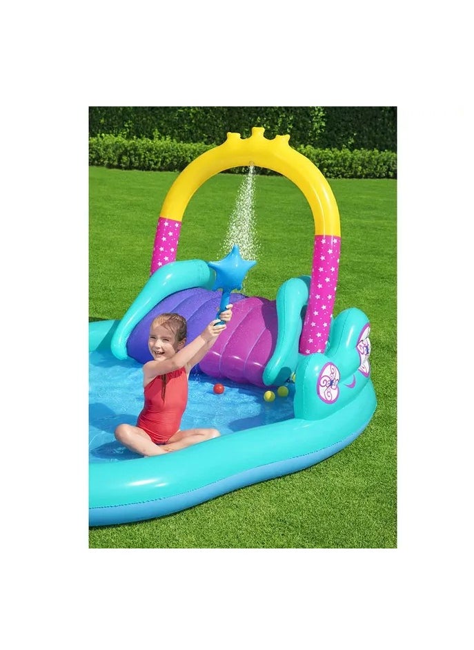 Bestway - Playcenter Magic Unicorn Carriage Play Pool,274 x 198 x 137 cm - Image 1