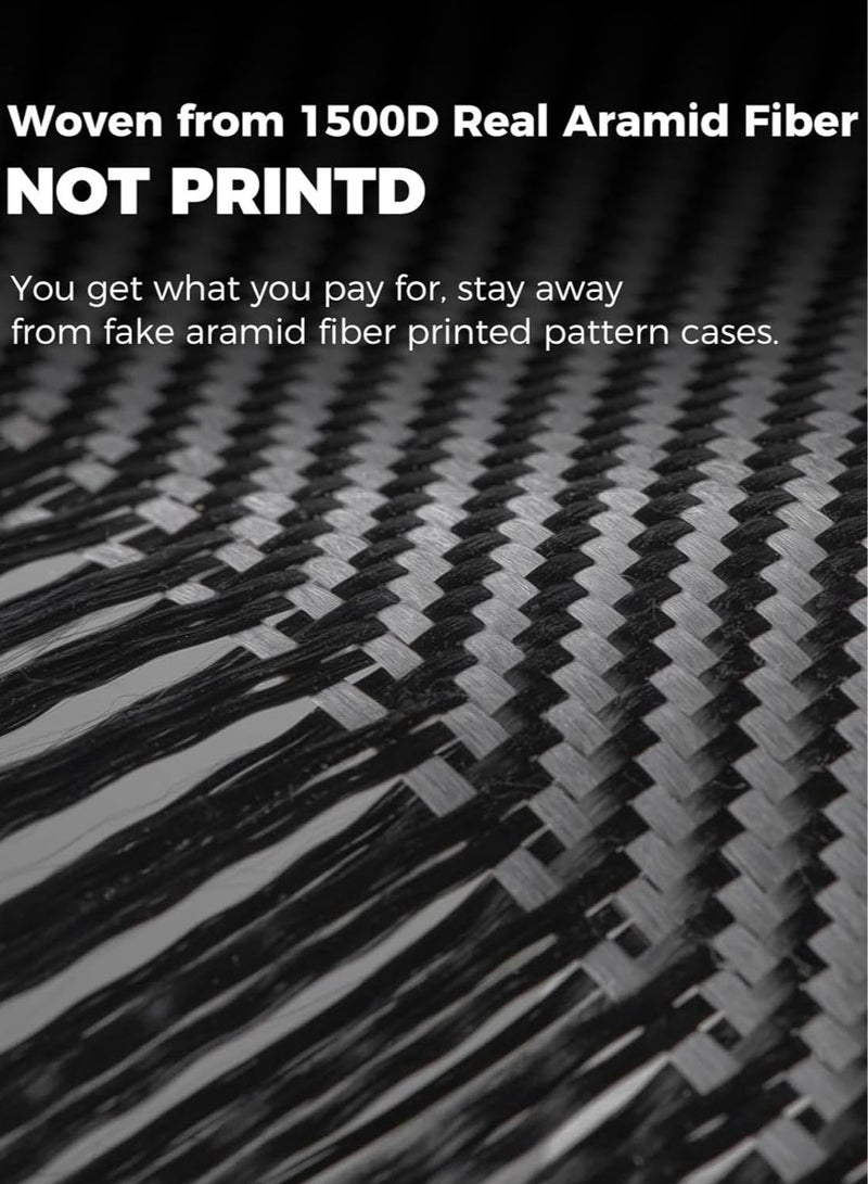 MONOCARBON Real Aramid Fiber MagSafe iPhone 16 PRO Case Cover [ULTRA SLIM] Lightweight Anti-Scratch - Matte Orange Gold - Image 4