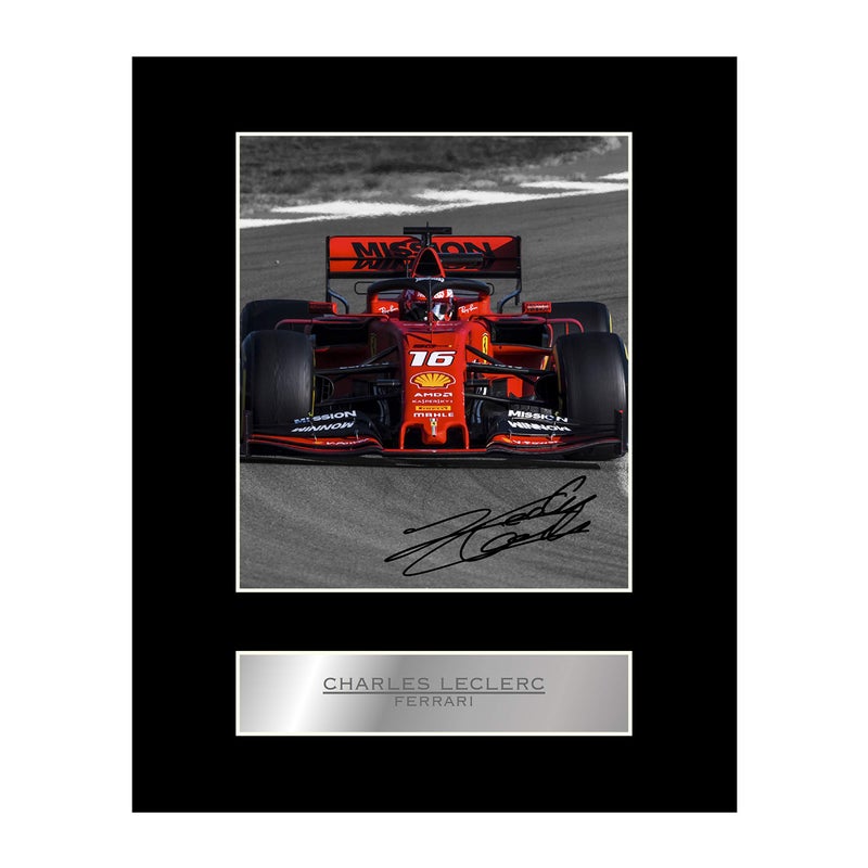 Charles Leclerc Signed Mounted Photo Display Formula One F15 Autographed Gift Picture Print