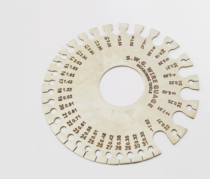 Inditrust New Round Thickness Stainless Steel Wire Gauge Diameter Gage Metal Inch Measurement Instrument (1 Piece) - Image 1