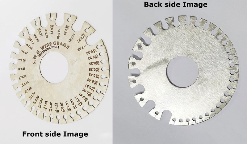 Inditrust New Round Thickness Stainless Steel Wire Gauge Diameter Gage Metal Inch Measurement Instrument (1 Piece) - Image 2