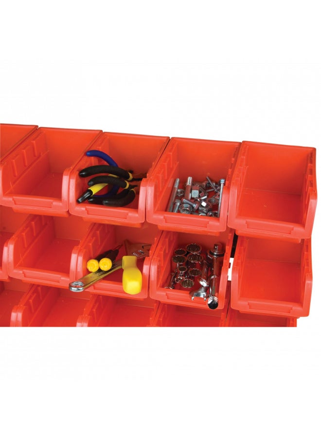 Performance Tool Performance Tool W5186 15-Bin Table Top Storage Rack , Red  - Image 2