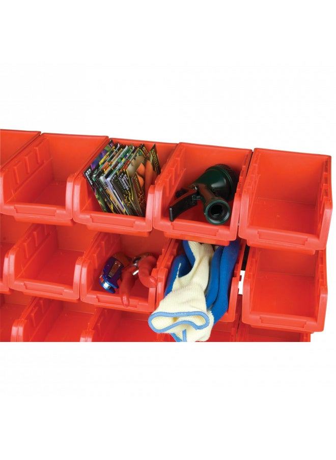 Performance Tool Performance Tool W5186 15-Bin Table Top Storage Rack , Red  - Image 4