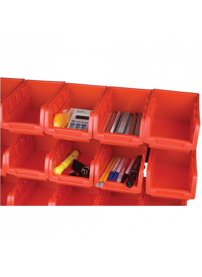 Performance Tool Performance Tool W5186 15-Bin Table Top Storage Rack , Red  - Image 3