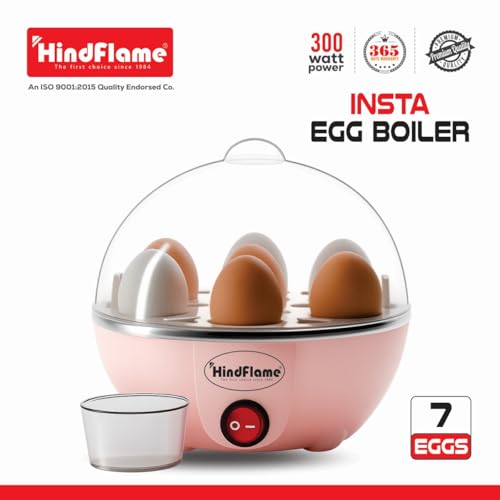 Hindflame Insta Electric Egg Boiler, 7 Egg Capacity, Auto Shut-Off & Over heat Protection Fast Boiling, Steaming, Egg Poacher, Compact Design for Home & Kitchen 350 W (Multicolor) - Image 3