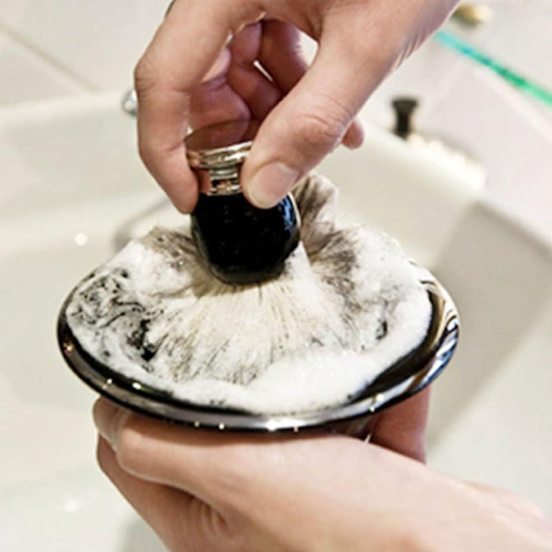 Stainless Steel Shaving Soap Bowl With Lid Large 11cm Footed Mug For Men Beard Care - Image 4
