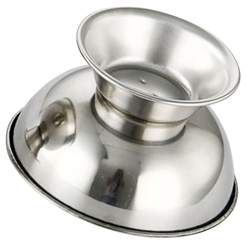 Stainless Steel Shaving Soap Bowl With Lid Large 11cm Footed Mug For Men Beard Care - Image 2
