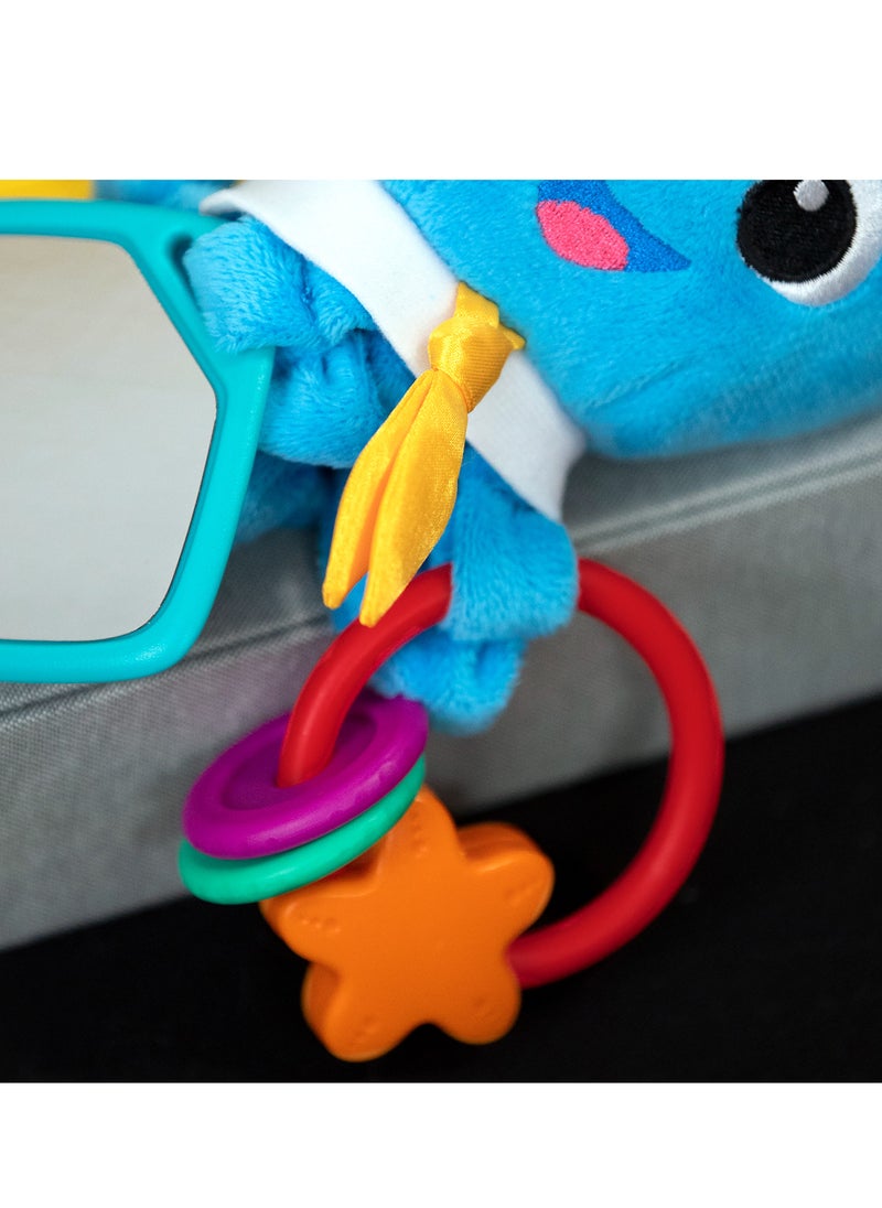 Baby Einstein - Activity Arms Octopus Take-Along Toy, BPA Free, Clip on Stroller Toy with Rattle and Mirror, Age Newborn +, Blue - Image 1