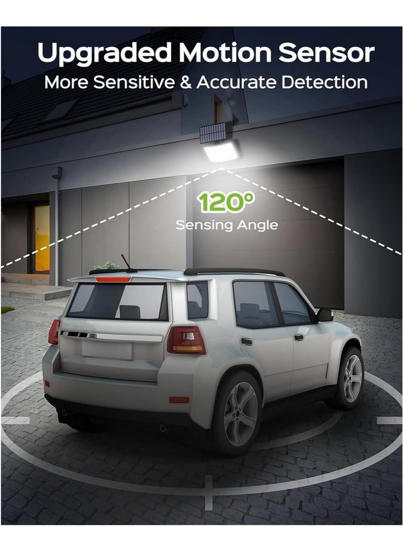 كيلا كشاف طاقه شمسيه كبس على الطاقه الشمسيه مصابيح خارجية تعمل بالطاقة الشمسية، مصابيح LED غامرة بقوة 3500 لومن مع كابل بطول 16.4 قدم، مصابيح تعمل عن بُعد مزودة بمستشعر حركة يعمل بالطاقة الشمسية مع 3 أوضاع، مصابيح أمان تعمل بالطاقة الشمسية للفناء الخارجي والحديقة والجراج - Image 4