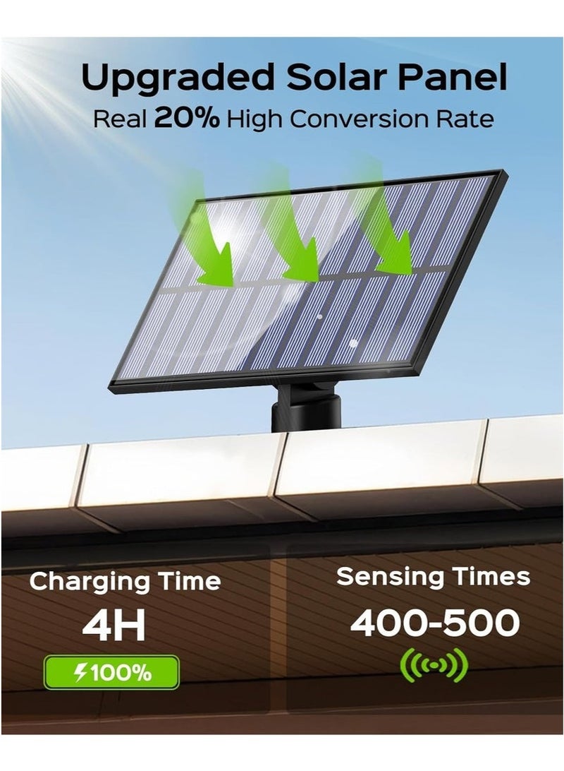 كيلا كشاف طاقه شمسيه كبس على الطاقه الشمسيه مصابيح خارجية تعمل بالطاقة الشمسية، مصابيح LED غامرة بقوة 3500 لومن مع كابل بطول 16.4 قدم، مصابيح تعمل عن بُعد مزودة بمستشعر حركة يعمل بالطاقة الشمسية مع 3 أوضاع، مصابيح أمان تعمل بالطاقة الشمسية للفناء الخارجي والحديقة والجراج - Image 2