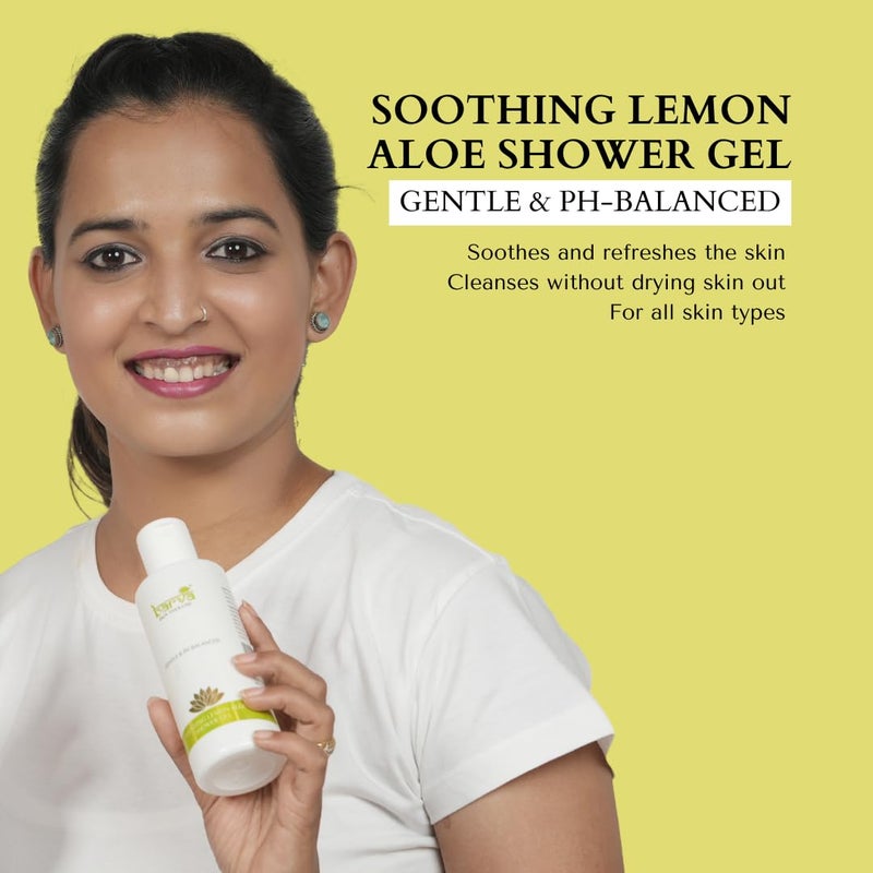 Barva Calming Soothing Lemon Aloe Shower Gel Relieving Stress For All Skin Types 200 ml - Image 5
