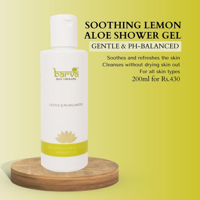 Barva Calming Soothing Lemon Aloe Shower Gel Relieving Stress For All Skin Types 200 ml - Image 2