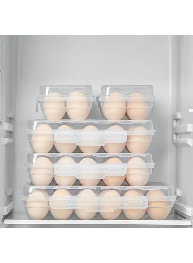 Stackable 6 Grid Egg Storage Box Dishwasher Safe Fridge Organizer - Image 2