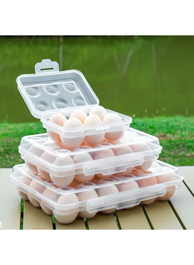 Stackable 6 Grid Egg Storage Box Dishwasher Safe Fridge Organizer - Image 1
